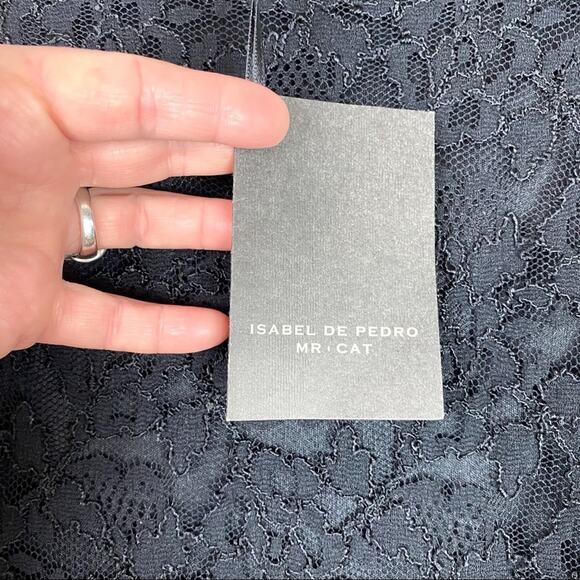 ISABEL de PEDRO BLACK LACE TUBE SKIRT NWT 6 - Picture 8 of 11